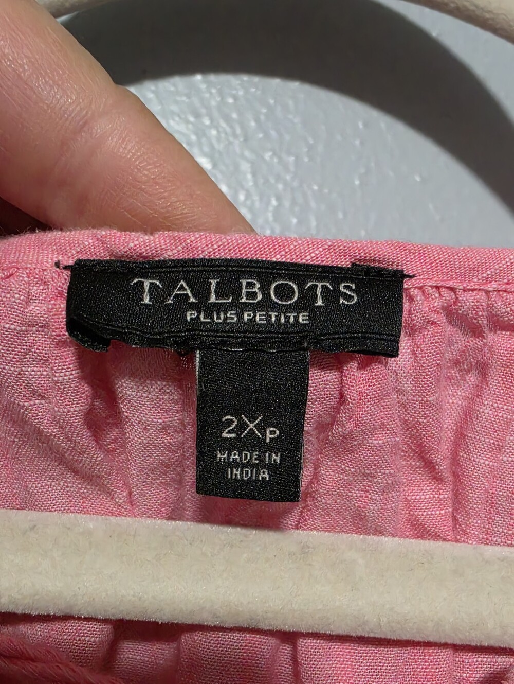 TALBOTS Embroidered Peasant Blouse Womens Plus Petite Size 2XP Pink Boho Coast - Picture 6 of 8